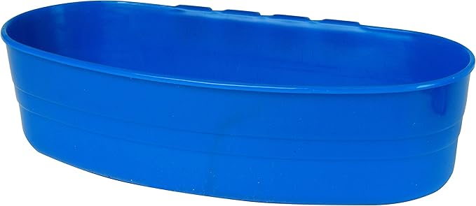 Pet Lodge® Plastic Cage Cup | Bunny Cage Cup | Feeder & Waterer for Small Animals | Mountable Hooks for Any Wire Type | Durable Plastic | 1 Quart | Blue