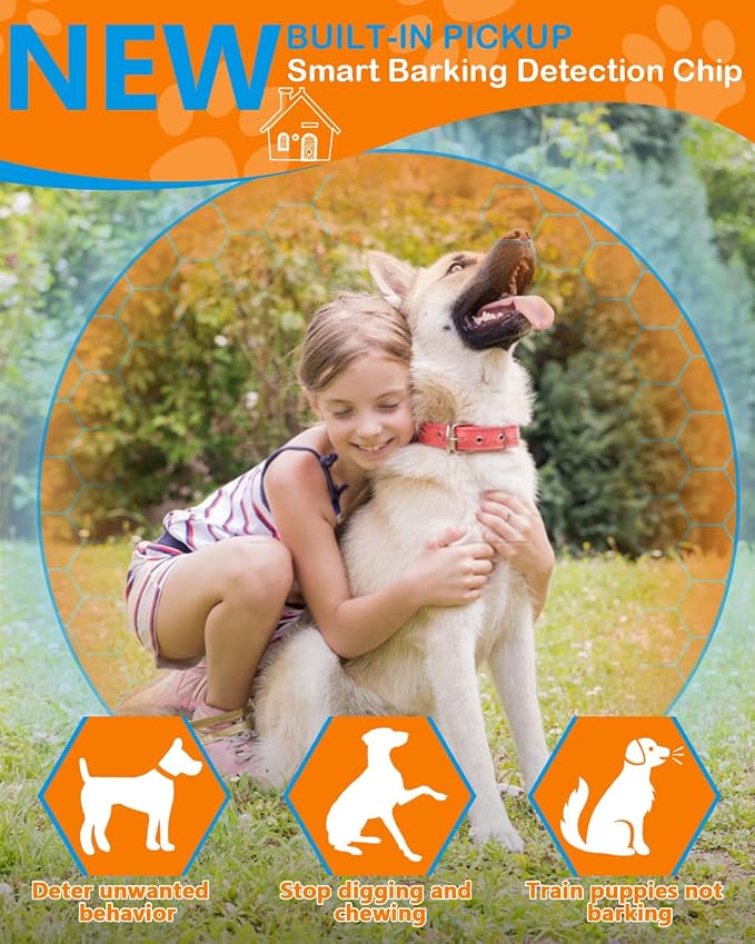 Dog Barking Control Devices, Anti Barking Device Ultrasonic Dog Barking Deterrent with 4 Modes, Stop Barking Dog Devices Up to 50 Ft Range, 2 in 1 Weatherproof Bark Control Device Outdoor Indoor | Multi-distance Intelligent Detection，Correct Bad Behavi...