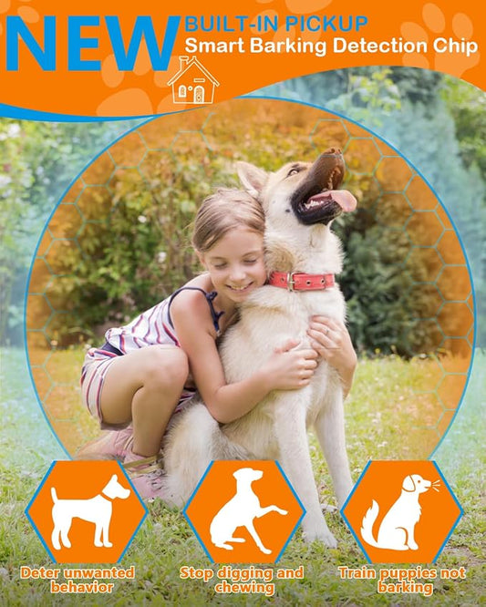 Dog Barking Control Devices, Anti Barking Device Ultrasonic Dog Barking Deterrent with 4 Modes, Stop Barking Dog Devices Up to 50 Ft Range, 2 in 1 Weatherproof Bark Control Device Outdoor Indoor | Multi-distance Intelligent Detection，Correct Bad Behavi...