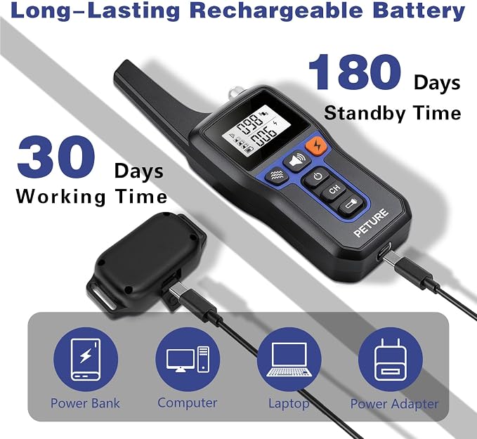 Dog Bark Collar 2 Dogs(7-120Lbs) - 2 in 1 Dog Training Collar with Remote, 3300Ft Waterproof Automatic Bark Collar for Large Medium Small Dogs, Beep, Vibration (1-100) and Humane Shock (1-100)