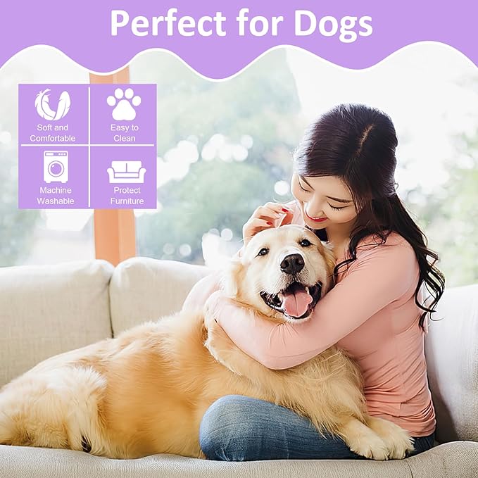 Dog Blankets for Medium Dogs, Cat, Premium Soft Dog Blankets for Small Dog Washable, Puppy Blanket Dogs Essentials for Puppies (1, 42 x 30) (1, Purple, 41" x 30")