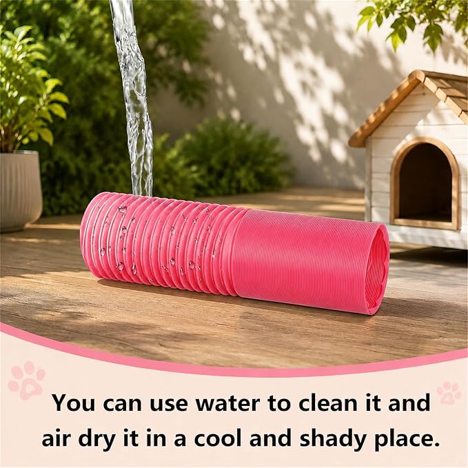 ZENFUN 3 Packs Hamster Fun Tunnels, Pet Mouse Plastic Tube, Collapsible Plastic Tunnel, Tube Pet Hideaway, Training Hideout Tunnels for Guinea Pigs, Chinchillas, Rats, Ferrets, Dwarf Rabbits
