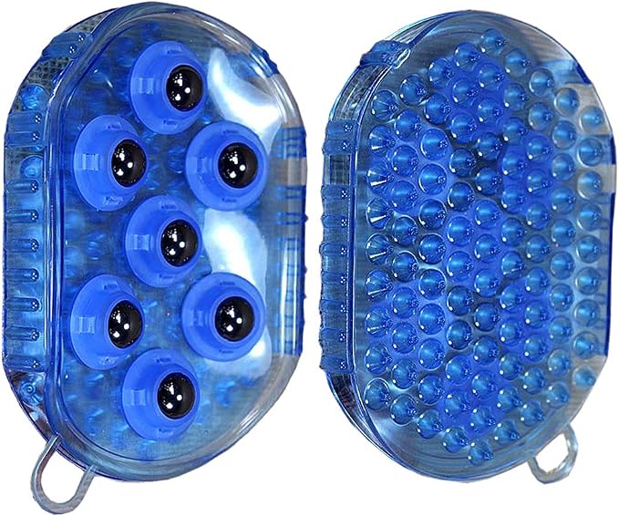 Tough 1 Rubber Jelly Massage Mitt Blue