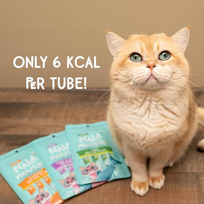 LOVE, NALA - Natural Lickable Cat Squeeze Up Treat,Topper - Variety Plus Pack Mousse - Wet Food Cat Puree - Grain Free, Non_GMO Minerals, Vitamins - 24 Pack