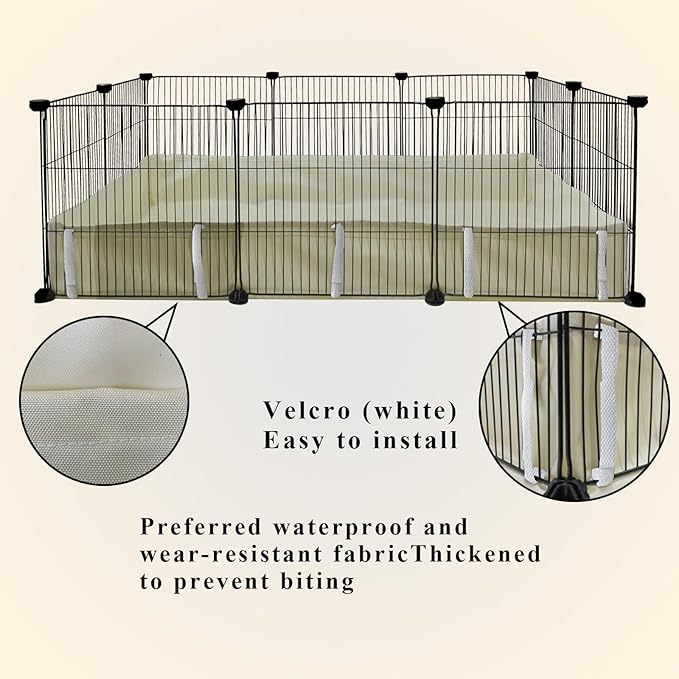 Guinea Pig Waterproof Cage Liner C&C 2x3,Guinea Pig Cage Canvas Bottom Replacement 42x28 Beige (C&C 2x3)