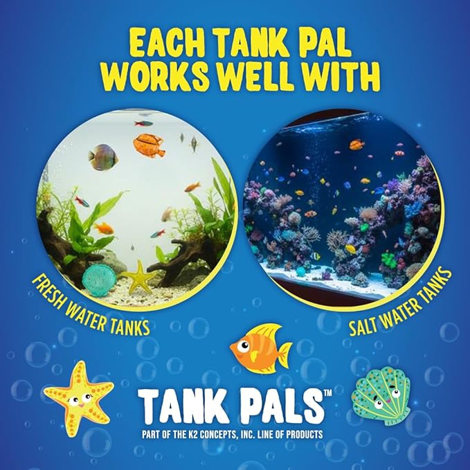 Clarence the Clarifier Fish - 3 pk, Purple - Aquarium Treatment, Clear Cloudy Fresh-Saltwater, Fish-Plant Safe, 10gal Tank Maintenance Each