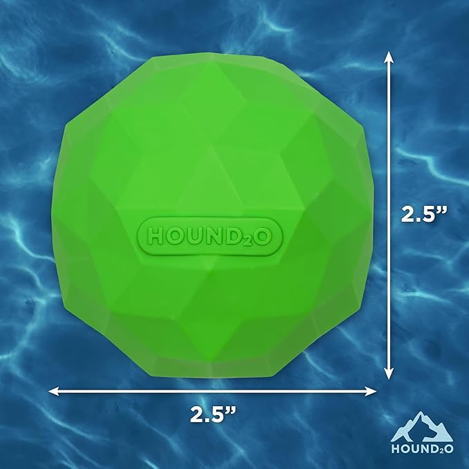 Dog Toys | Squeaky Fetch Ball for Dogs | Bright Green Floating Outdoor Dog Ball with Squeaker
