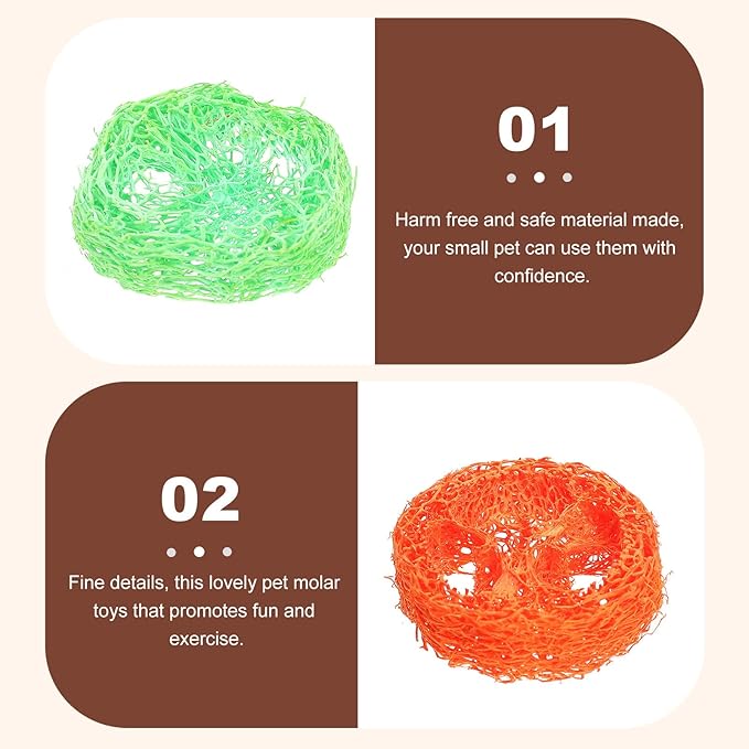 Small Pet Teeth Cleaning Chew for Hamsters Rabbits Guinea Pigs Indoor Fun Dental Care Accessories for Healthy Teeth and Engaging Play