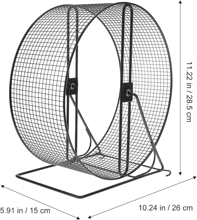 UKCOCO Hamster Exercise Wheel- Metal Hamster Wheel Running, Wire Mesh Gerbil Toy with Bracket, Silent Jogging for s Squirrel
