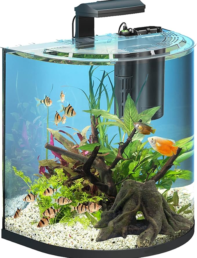 Aquarium Landscape Tree Stump Artificial Resin Tree Hole Ornament Hollow Trunk Cave Betta Cave Rocks Fish Tank Decoration for Cichlid Hiding