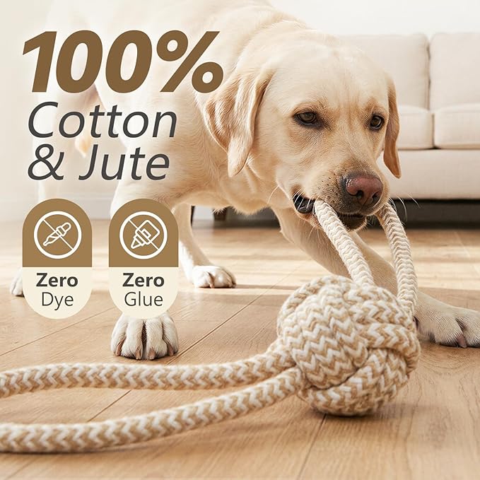 Puppy Chew Toys for Teething, Rope Toys for Dogs Training and Play, Durable Chew Rope for Small and Medium Breeds, M Size