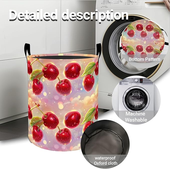 Monkey Laundry Basket Hamper 19.7"x15.8", Cute Cartoon Foldable Waterproof Oxford Clothes Storage Bucket for Room Bathroom Bedroom Nursery Decor, Toy Organizer Bins Gifts for Kids Boys Girls