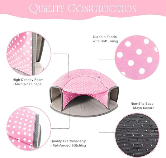 Guinea Pig Hideout Tunnel Bed, Washable Soft Small Animal Hideaway for Ferret, Chinchilla, Dwarf Bunny - House Pet Cage Accessory
