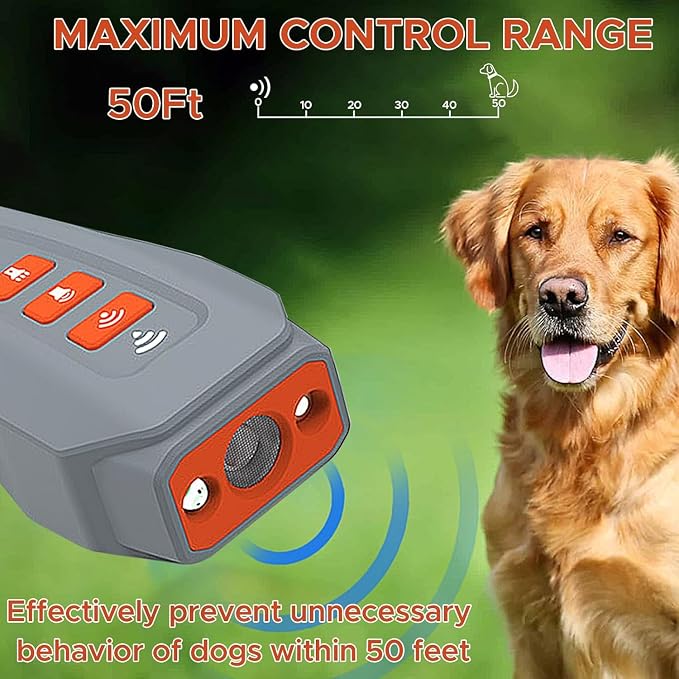 2026 Upgraded Anti Barking Device for Dogs, Ultrasonic Dog Bark Deterrent, Dog Bark Deterrent Devices, Best Anti-Barking Device, 3 Modes & LED Light Portable Indoor & Outdoor