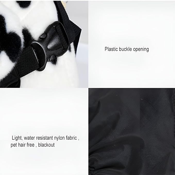 NACOCO Dog Calming Cap Eye Mask Nylon Shading Pet Anxiety Mask Muzzle for Grooming Anti Car Sickness (Black,M)