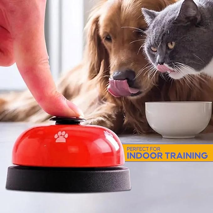 Pet Training Bell for Dogs & Cats – Potty Training Bell for Housebreaking, Obedience & Communication – Easy to Press, Durable & Loud – Indoor Puppy Training Tool (Red)