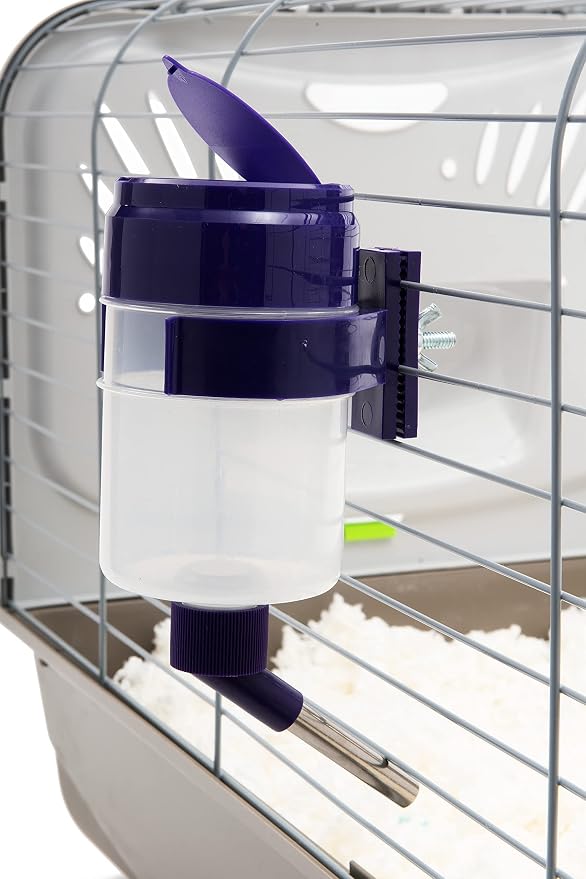 Lixit® Lever Valve Top Fill No Drip Water Bottles for Rabbits, Chinchillas, Ferrets, Guinea Pigs and Adult Rats (Purple (Pack of 2), 16 Ounce)
