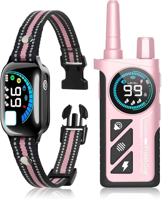 Dog Shock Collar with Remote Control, Shock Collar for Dogs, 2-in-1 Upgraded 3300FT Super Long Range Rechargeable Dog Shock Collar, 4 Safe Modes, IPX7 Waterproof Receiver