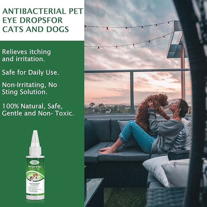 VOSIFSDIY Eye Drops for Dogs, Cats and Dogs Eye Drops, Dog Eye Infection Treatment Relieve Eyes Itching & Irritation, Pink Eye & Allergies Symptoms Safe & Gentle Formula
