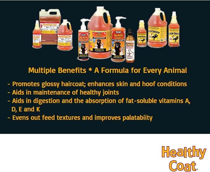 Healthy Coat Kickin' Chicken Feed Supplement: Gallon. Plumage, Skin, Molting, Egg, Immune System, Energy (Pint)