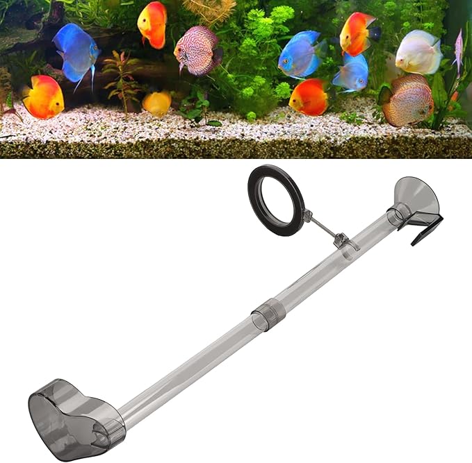 Fish Feeding Tube Dish, Multifunctional Large Diameter Funnel Toxic Free Transparent Fish Shrimp Feeder for Aquarium