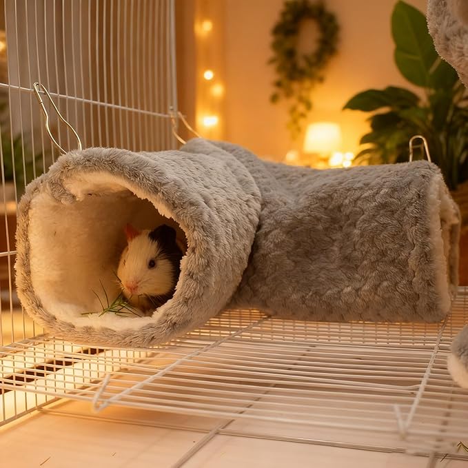 Hamster House | Nest Cave Tunnel Mat | Chinchilla Bed,for Sugar Glider Ferret Cage Sleeping Resting Hiding Playing Climbing Winter