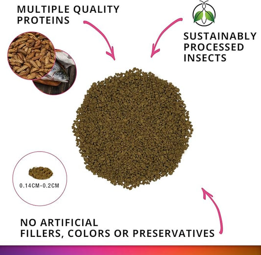 Fluval Bug Bites Color Enhancing Fish Food for Tropical Fish, Granules for Medium to Large Sized Fish, 4.4 oz.