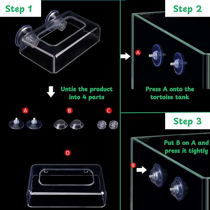 Acrylic Fish Feeding Box Ring for Turtle with Filter Ball Set, Fish Feeder Ring and Nitrifying Ball, Betta Feeding Floating, Turtle Enrichment Toys, Floating Betta Food Holder (Clear, L)