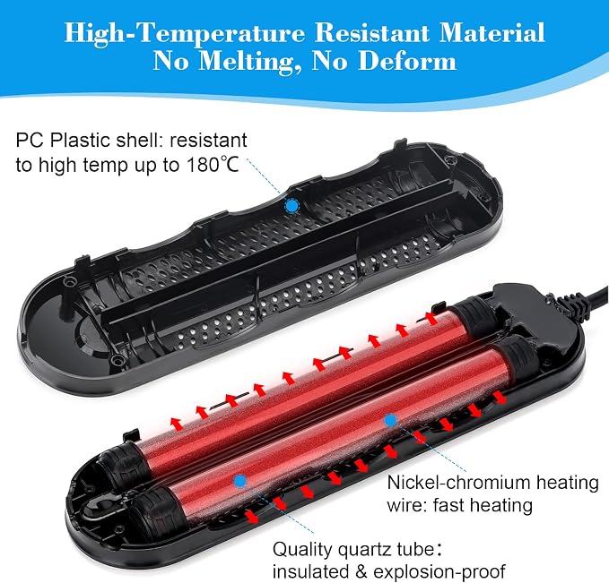 AQQA Aquarium Heater 500W for 66-135 Gallon Submersible Fish Tank Heater 75 Gallon Betta Fish Heater Aquarium Thermostat Heater for Coral Marine & Freshwater Aquarium (500W, 66-135Gal)