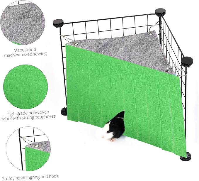 YARNOW Small Animal Hideaway Tent for Hamsters Rats and Guinea Pigs Cozy Corner Hammock Hideout Toy Fun Exercise Space for Small Pets Easy to Install Green Design