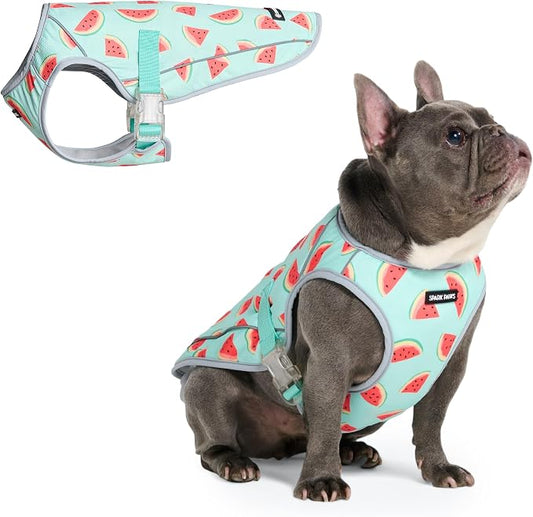 Spark Paws Dog Cooling Vest - SPF 50 UV Sun Protection - Summer Heat Relief Gear for Dogs, Lightweight, Evaporative Cooling - Dog Anxiety Relief Vest During Hot Days - Watermelon - Size XL