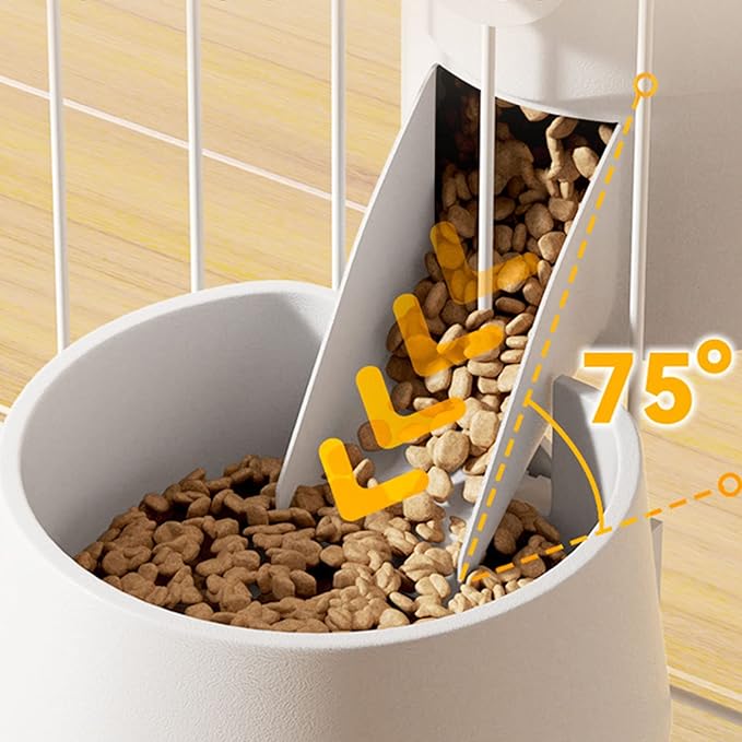 Pet Dog Cat Hanging Automatic Feeders Drinking Bowls, Auto Gravity Rabbits Feeder Water Set, Cage Pet Feeding Bowls Dispenser for Cats Dogs Puppy, Rabbit Hamsters Chinchilla Hedgehog (Pink-Water)