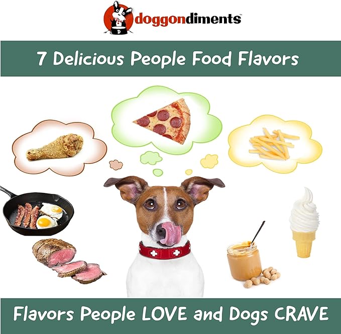 Nacho Cheesy Chip Dog Food Topper, Fun People Food Flavors, Powder, Small & Large Breeds, Made in USA