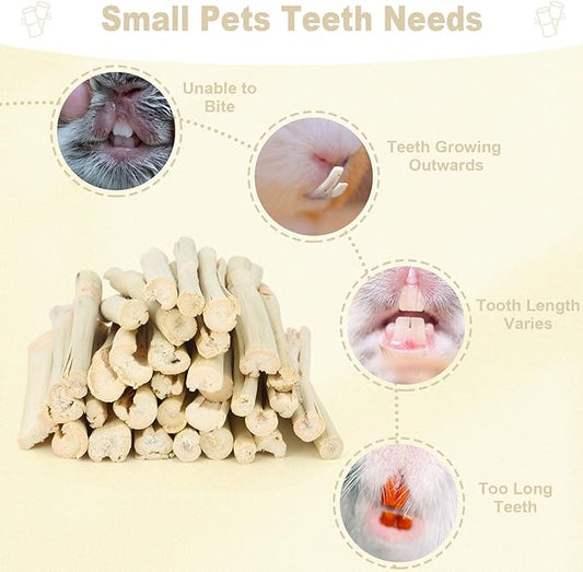 900g Sweet Bamboo Chew Sticks for Rabbits, Chinchilla Rabbit Guinea Pig Chews Sticks Toys, Natural Bunny Chews for Rabbit Molar Treats Hamster Snacks for Teeth Small Animals
