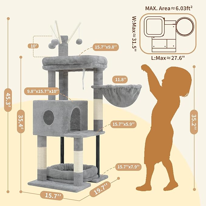 Heybly Cat Tree，HCT202SW