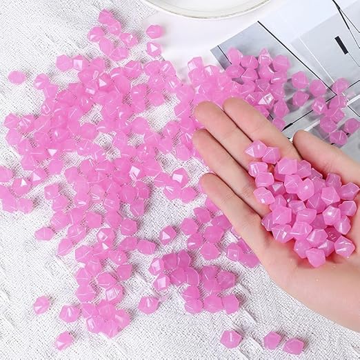 Chic Style 200PCS Glow Stones Pebbles, Purple Luminous Gardening Decor, Fish Tank Gravel
