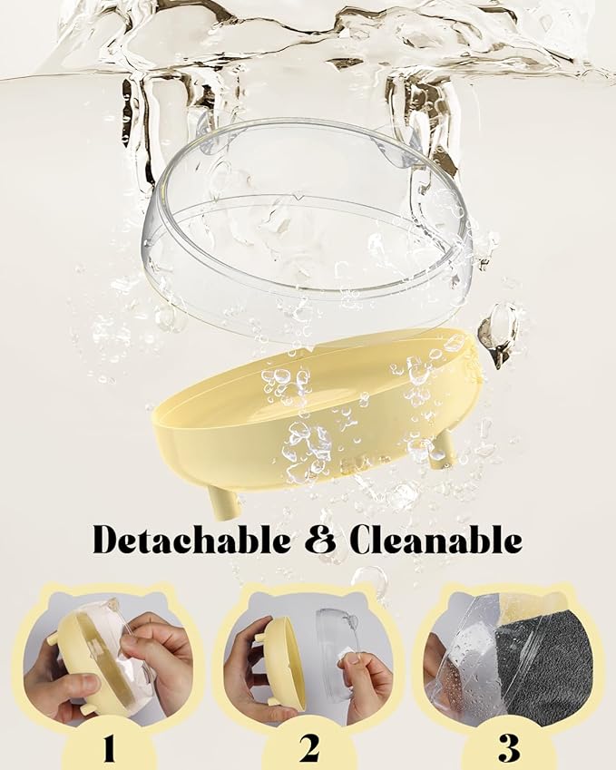 Pawfly Hamster Sand Bath Container, Hamster Sand Bath Box, Hamster Bathtub, Hamster Bathroom, Hamster Toilet, Plastic Dust Bath for Dwarf Hamsters, Syrian Hamsters, Mice, Gerbils & Small Animals