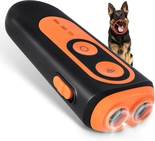 HYCFYJR Dog Bark Deterrent Device Anti Barking Device for Dogs Barks No More Indoors Outdoors Behavior Correct Safe & Humane Rechargeable with Flashlight Correct Bad Behavior of Own or Neighbor's Dog
