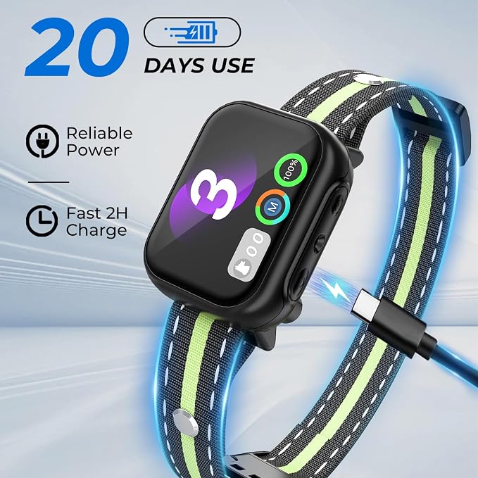 RPZ Smart Dog Bark Collar for Small Medium Large Dogs 8-150 Lbs, Green | Rechargeable anti barking collar with bark count tracking, 4 training modes, 3 sensitivity levels and IP67 waterproof