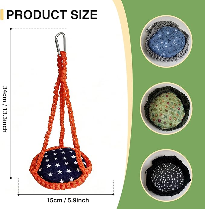 Rodents Sleep Hanging Bed Soft House Woven Toy Suitable for Hamsters and Mice Cage Entertainment Cold Weather Pet House