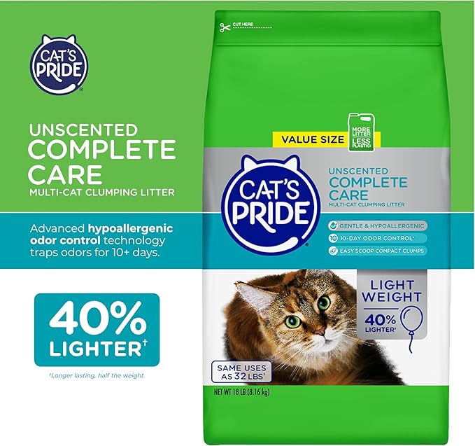 Cat's Pride Complete Care - Unscented 18lb Bag