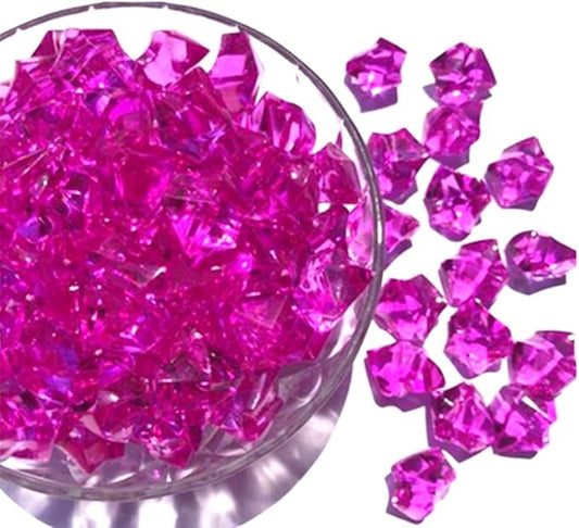 Ivie Colorful Crystal Stone Acrylic Glass Transparent Stone for Fish Tank,Aquarium,Terrariums,Vase,Plants,Garden Decoration (200grams) (purple-2)