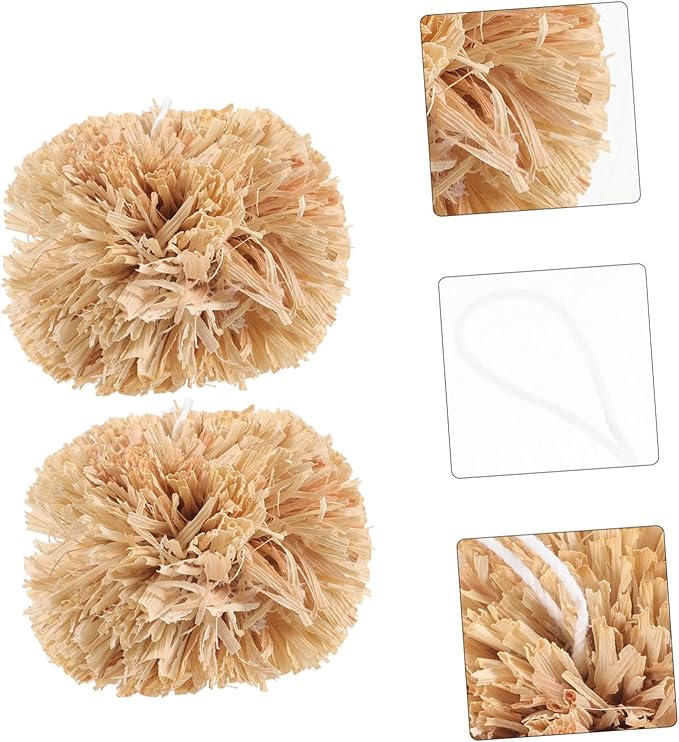SUPVOX Bunny Chewing Balls 2.75 Inch Small Pet Molar Toys for Rabbits Guinea Pigs Hamsters Chinchillas Dental Care Chew Treats Set of 2