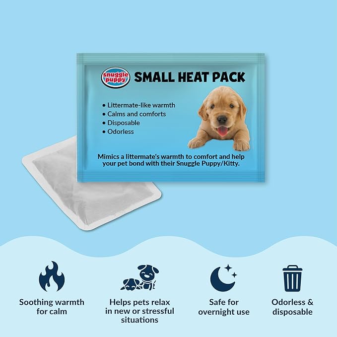 Snuggle Puppy Heartbeat Puppy Toy for Small Breeds, Compact Plush Dog Toy with Real-Feel Pulse, Designed for Crate Time, First Nights, and Rest - Cream
