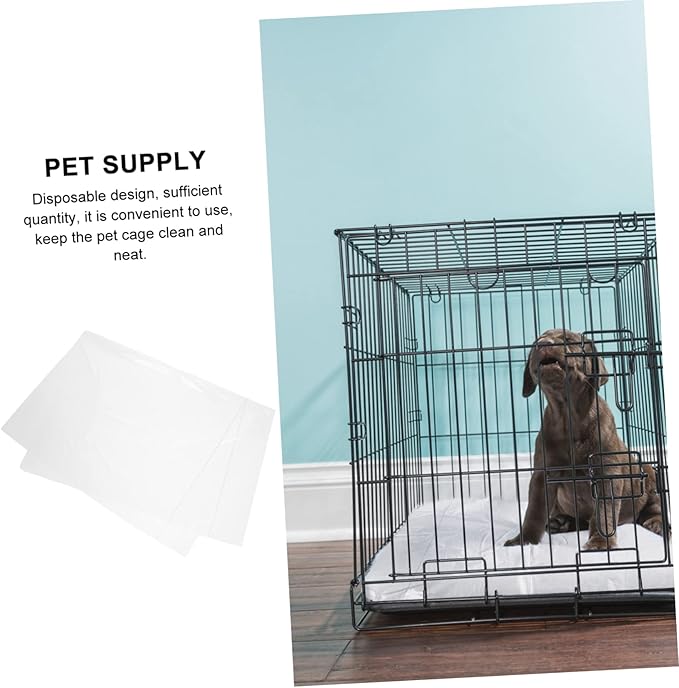 VICASKY 100Pcs Disposable Rabbit Cage Pee Cleaning Film Leakproof Pet Cage Cleaning Pads Convenient Disposable Design for Easy Pet Care for Animals