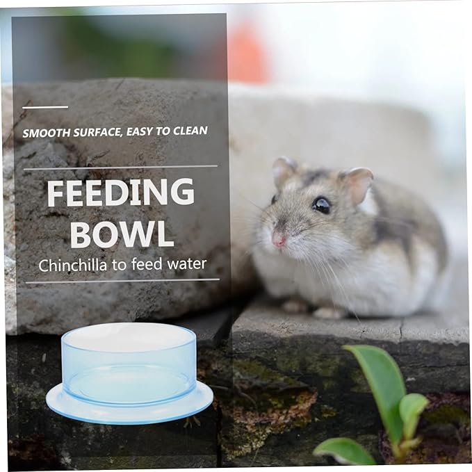 2Pcs Plastic Pet Water Bowl and Multi-Function Hamster Food Holder Anti-tip Reptile Dish for Pets Like Guinea Pigs Rabbits Chinchillas and Hamsters Practical and Cage Feeder
