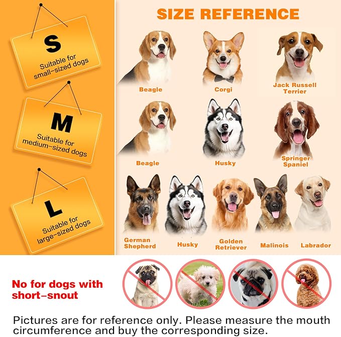 Dog Muzzle for Medium Large Dogs, Black Soft Nylon Mesh Mouth Guard for Biting Chewing Scavenging, 1.76 Ounces Lightweight Design with Adjustable Straps for Vet Visit & Grooming