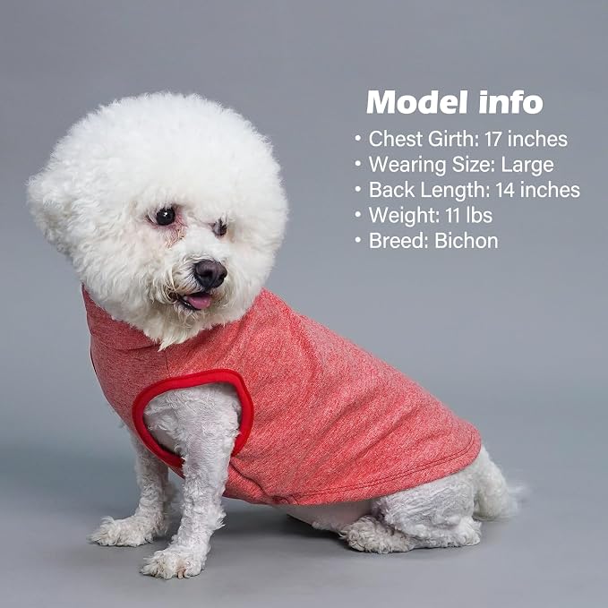 KYEESE 2Pack Dog Sweater Turtleneck Pets Coats Warm Pets Clothes Stretchy Pet Sweatshirt Pullover Small Pet Sweaters Soft Dogs Clothes Dog Sweaters for Small Dogs Girl