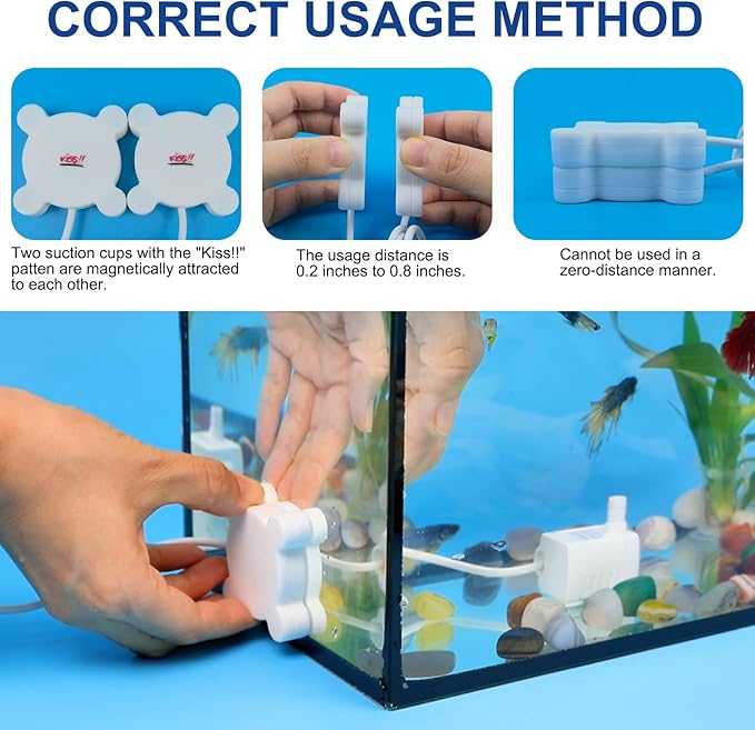 Wireless Aquarium Pump for Small Tank 5 Gallon & Under - Ultra Quiet 4.5W Submersible Pump with Adjustable Flow (40GPH) Includes Charger,Betta Fish Tank,Pet Fountain,Hydroponic bucket