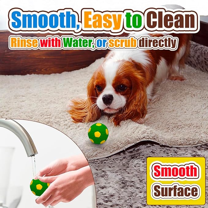 HOLYSTEED Squeaky Dog Toys for Small Dogs, 2.0 Inch Latex Squeak Dog Balls - Soft Bouncy Fetch & Chew Toys for Mini and Small Breeds Like Chihuahua, Yorkie, Poodle, Corgi
